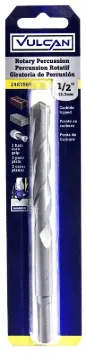 Vulcan 203541OR Drill Bit, 1/2 in Dia, 6 in OAL, Percussion, Spiral Flute, Straight Shank