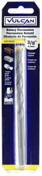 Vulcan Masonry Drill Bit, Percussion, 3/8 x 6 in