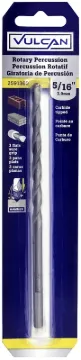 Vulcan 202651OR Drill Bit, 5/16 in Dia, 6 in OAL, Percussion, Spiral Flute, 1/4 in Dia Shank, Straig