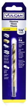 Vulcan Drill Bit, Titanium, 1/4 in