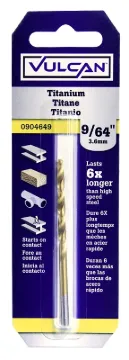 Vulcan 218651OR Jobber Drill Bit, 9/64 in Dia, 3-Flat Shank