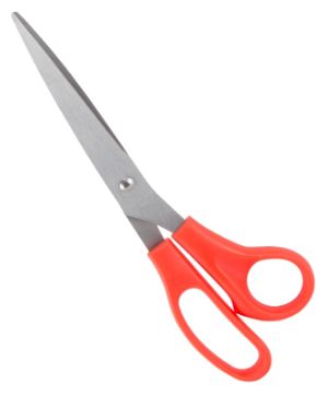 Vulcan 54107D Scissor, 8-3/8 in OAL, 5 in L Cut, Stainless Steel Blade, Comfort-Grip Handle, Red Han