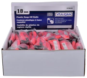 Vulcan JL-54306-D Utility Knife, 4-1/2 in L Blade, Steel Blade, Plastic Handle, High-Impact Plastic