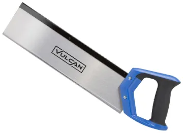 Vulcan TTH1314 Back Saw, 14 in L Blade, 12 TPI TPI, Steel Blade, Comfortable, Two-Tone Soft Handle,