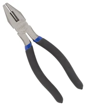 Vulcan PC918-21 Linesman Plier, 8 in OAL, 1.2 mm Cutting Capacity, 1-1/2 in Jaw Opening, Black/Blue