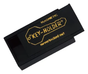 Vulcan TSC70121 Magnetic Key Holder, PVC, Black, 1-5/8 in W, 3/8 in H, 3 in D