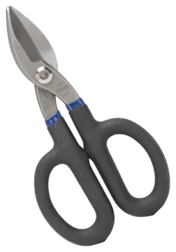 Vulcan TS-01407 Snip, 7 in OAL, 2 in L Cut, Straight Cut, Carbon Steel Blade, Non-Slip Grip Handle,