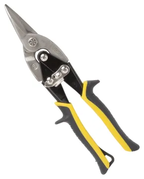 Vulcan TS-01030 Aviation Snip, 10-1/8 in OAL, Straight Cut, Chrome Vanadium Steel Blade, Cushion Gri