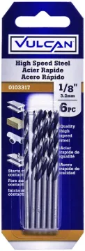 Vulcan 230521OR Jobber Drill Bit, 1/8 in Dia, 2-3/4 in OAL, Straight Shank