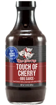 THREE LITTLE PIGS OW85507 BBQ Sauce, Touch of Cherry Flavor, 21.4 oz
