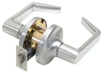 Tell Manufacturing CL100013 Leverset, Satin Chrome, Steel, Reversible Hand, 2 Grade