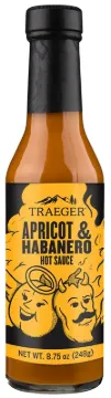 Traeger HOT003 Hot Sauce, Apricot, Habanero Flavor, 8.75 oz Bottle