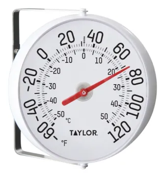 Taylor 5159 Thermometer, Analog, Celsius, Fahrenheit Temperature Sensor, -50 to 50 deg C, -60 to 120