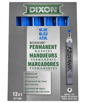 TICONDEROGA 87180 Marker, Blue, 6 in L, Metal Barrel