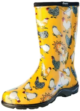 Sloggers 5016CDY-09 Rain and Garden Boots, 9 in, Chicken, Daffodil Yellow