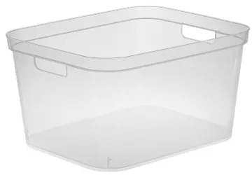 Sterilite 13268606 Tall Storage Bin, 26 qt Capacity, Polypropylene, Clear, 15 in L, 12-1/4 in W, 8-1