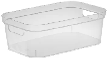 Sterilite 13228608 Small Storage Bin, 7 qt Capacity, Polypropylene, Clear, 12-1/4 in L, 8 in W, 4-1/