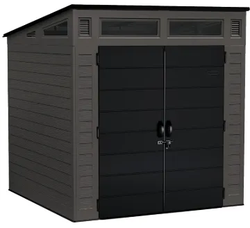 Suncast BMS7780 Storage Shed, 317 cu-ft Capacity, 7 ft 2-1/2 in W, 7 ft 3-1/2 in D, 7 ft 5-1/2 in H,