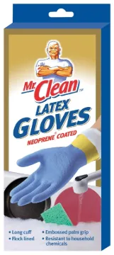 SPONTEX 11953 Heavy-Duty Protective Gloves, L, Natural Latex, Blue