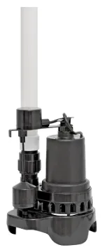 SUPERIOR PUMP Ready-to-Go Series 92372RTG-P Sump Pump, 4.1 A, 120 V, 0.33 hp, 1-1/2 in Outlet, 48 gp