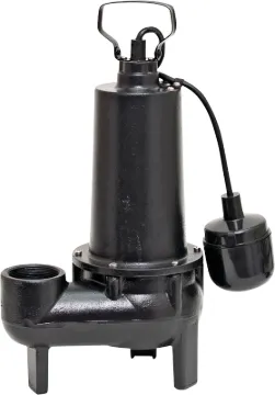 SUPERIOR PUMP 93501 Sewage Pump, 1-Phase, 7.6 A, 120 V, 0.5 hp, 2 in Outlet, 25 ft Max Head, 80 gpm,