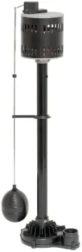SUPERIOR PUMP 92553 Sump Pump, 1-Phase, 3.06 A, 120 V, 0.5 hp, 1-1/2 in Outlet, 60 gpm, Thermoplasti