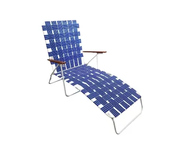 Seasonal Trends AC4012-BLUE Folding Web Lounge Chair, 25.20 in W, 66.93 in D, 35.04 in H, 300 lbs Ca