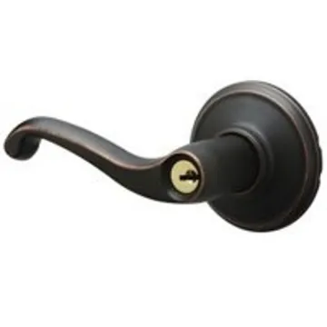 Schlage F Series F51A V FLA 716 Entry Door Handleset Lockset, Aged Bronze, Lever Handle, Brass, 2 Gr