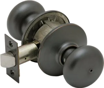 Schlage Plymouth Series F40 PLY716 Privacy Door Knob, Brass, Aged Bronze