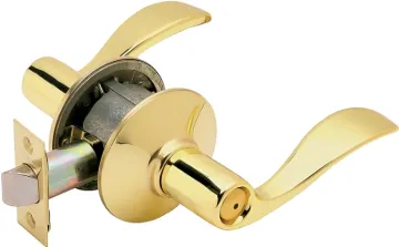 Schlage Accent Series F40 ACC 605 Privacy Lever, Unkeyed Lock, Brass, Brass, Residential, Universal