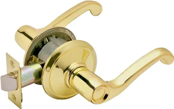 Schlage F Series F10 FLA 605 Passage Lever, Non-Locking Lock, Brass, Zinc, Residential, Reversible H