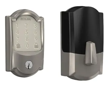 Schlage BE489WBV CAM 619 Deadbolt, 1, AAA Grade, Keyed Key, Satin Nickel, 2-3/8, 2-3/4 in Backset, C
