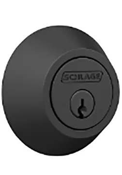 Schlage J Series JD60 622 Deadbolt, Grade 3 Grade, Keyed Key, Matte, 2-3/8, 2-3/4 in Backset, C Keyw