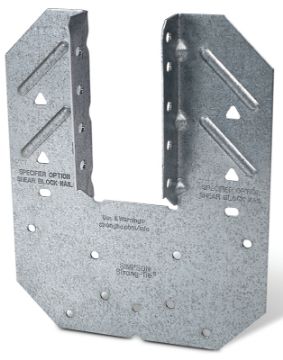 Simpson Strong-Tie H10A Hurricane Tie, 5 in L, 6-1/4 in W, Steel, Galvanized, Fastening Method: Nail