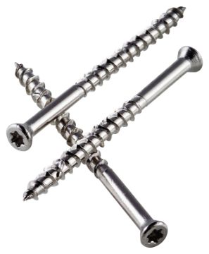 Simpson Strong-Tie T07300WPP Deck Screw, #7 Thread, 3 in L, Box Thread, Trim Head, 6-Lobe Drive, Ste