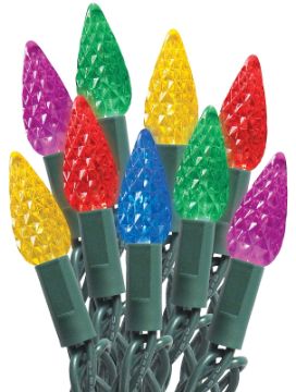 Sylvania Light Cord, Spool, LED, C6, Multi, 100 Ct