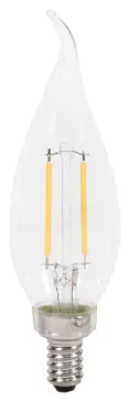 Sylvania 40855 Natural LED Bulb, Decorative, B10 Bent Tip Lamp, 25 W Equivalent, E12 Lamp Base, Dimm