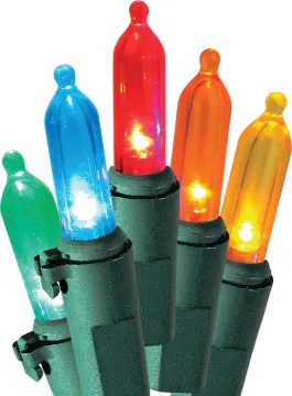 Sylvania V40832-49 Light Set, Christmas, 120 V, 2.4 W, 50-Lamp, LED Lamp, Blue/Green/Orange/Red/Yell