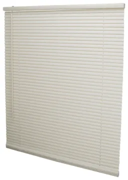 Simple Spaces PVCMB-10AA Blind, 64 in L, 35 in W, Vinyl, Alabaster