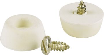 Shepherd Hardware 9131 Surface Guard Screw Bumper, 7/8 in, Round, Rubber, Off-White