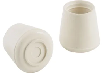 Shepherd Hardware 9118 Furniture Leg Tip, Round, Rubber, Off-White, 5/8 in Dia