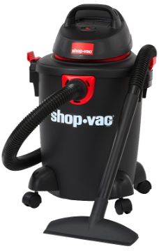 Shop-Vac 5985005 Wet/Dry Vacuum, 6 gal Vacuum, Cartridge, Dry, Foam Sleeve Filter, 3.5 hp, Black Hou
