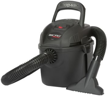 Shop-Vac 2021005 Wet/Dry Vacuum, 1 gal Vacuum, 50 cfm Air, Disposable Filter, 1 hp, 120 VAC, Black H
