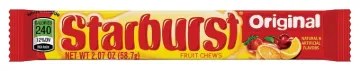 Starburst STARB36 Fruit Candy, Assorted Fruits Flavor, 2.07 oz