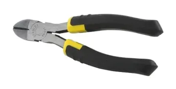 STANLEY 84-028 Diagonal Cutting Plier, 7-3/16 in OAL, 13/16 in Cutting Capacity, Black/Yellow Handle