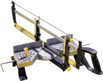STANLEY 20-800 Clamping Mitre Box with Saw, 22 in W Cutting, 1-1/2 in D Cutting, 45, 90 deg Cutting