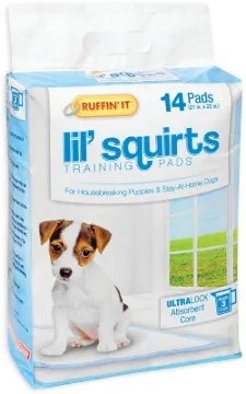 RUFFIN'IT Lil' Squirts 82014 Dog Training Pad, 22 in L, 21 in W, Cotton/Plastic