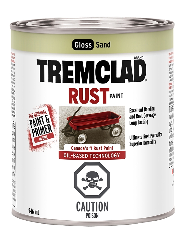 TREMCLAD 254903 Rust-Preventative Paint, Oil Base, Sand, 946 mL, Can ...