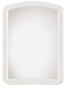 RENIN 20-0410 Macau Framed Mirror, 22 in W, 16 in H, Rectangular, Plastic Frame, White Frame