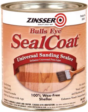 ZINSSER Bulls Eye SealCoat 00854 Sanding Sealer, Amber, Liquid, 1 qt, Canister